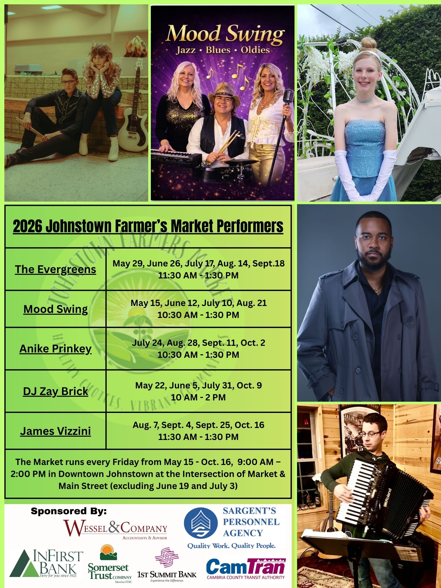 2026 Johnstown Farmer’s Market Performers Post